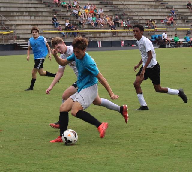 Photos Richmond soccer plays first scrimmage Richmond County Daily