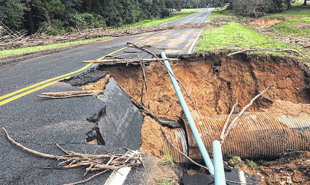  Photo courtesy of J.A. Bolton One of the many impacts of recent hurricanes in Richmond County. 