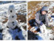 Photos courtesy of Pamela Guinn
                                Aiden and Brayden Lynch made snowmen and snow angels over the weekend in remembrance of their little brother, who passed away on Dec. 4, 2021.