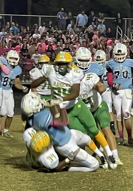 McBride's career night leads Raiders over Union Pines 34-23