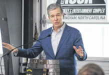 
			
				                                “A lot of people from my administration, I think too many to name, are here today because they are so excited about racing in North Carolina,” said Governor Roy Cooper.
                                 Matthew Sasser | Daily Journal

			
		