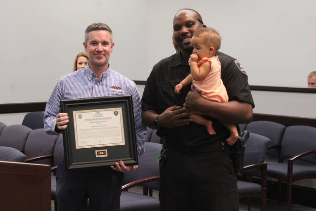 Rockingham officer Ellison recognized for heroic actions in burning vehicle  rescue