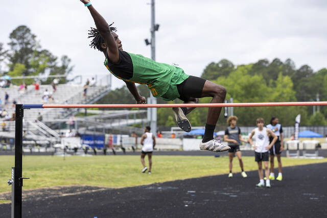<p>The Richmond Raiders coed track and field team competed at the NCHSAA 4A Mideast Regional at Green Level High School in Cary on Saturday.</p>
                                 <p>Mark Bell | For the Daily Journal</p>